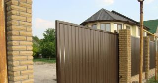 Купить откатные ворота из профнастила Нальчик, цена от 1792 руб.