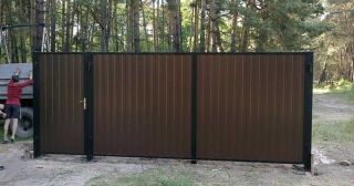Купить распашные ворота из профнастила Нальчик, цена от 2793 руб.